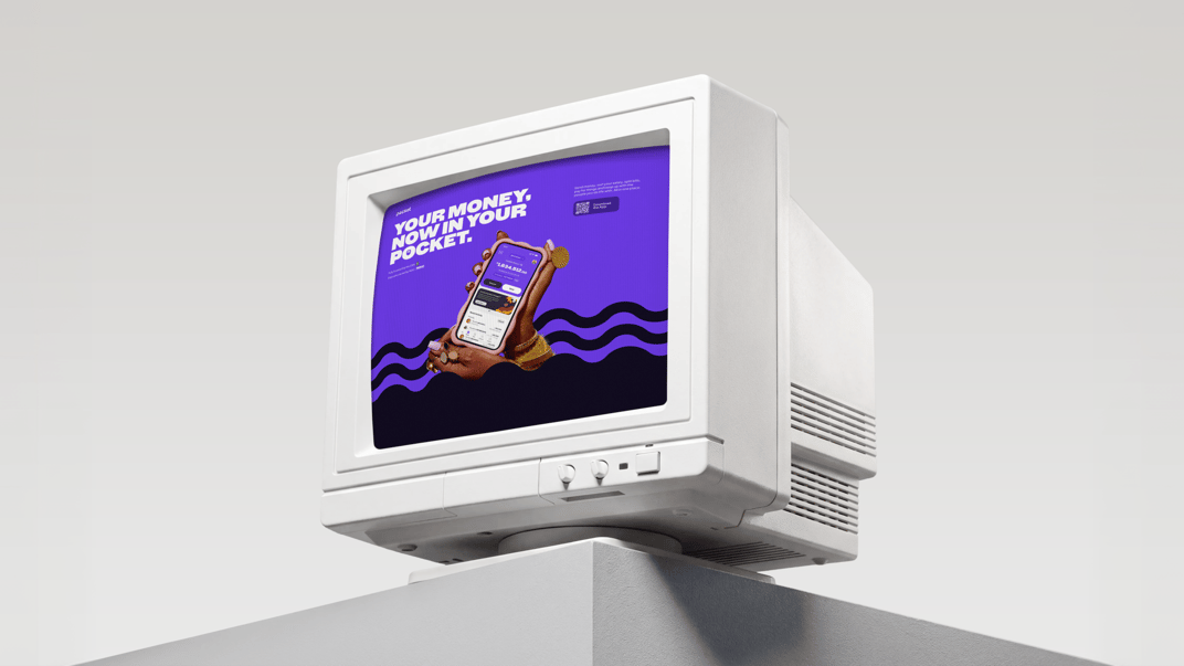 Pocket launch website displayed on a desktop computer