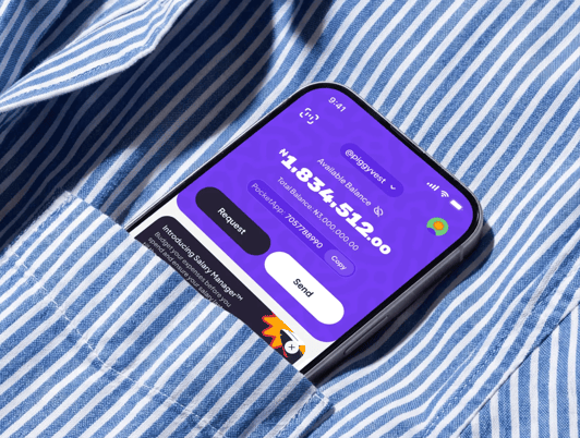 Pocket home screen introducing Salary Manager