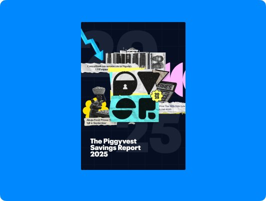 The PiggyVest Savings Report 2025 editorial cover